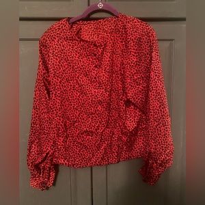 Vintage blouse in red size medium.